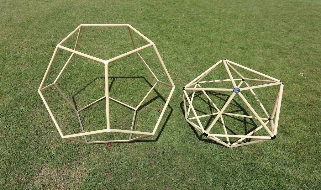 Polyhedrons 20 and 12 faces tube models to build 3d model