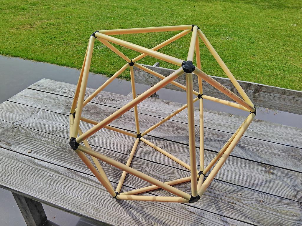 Polyhedrons 20 and 12 faces tube models to build 3d model