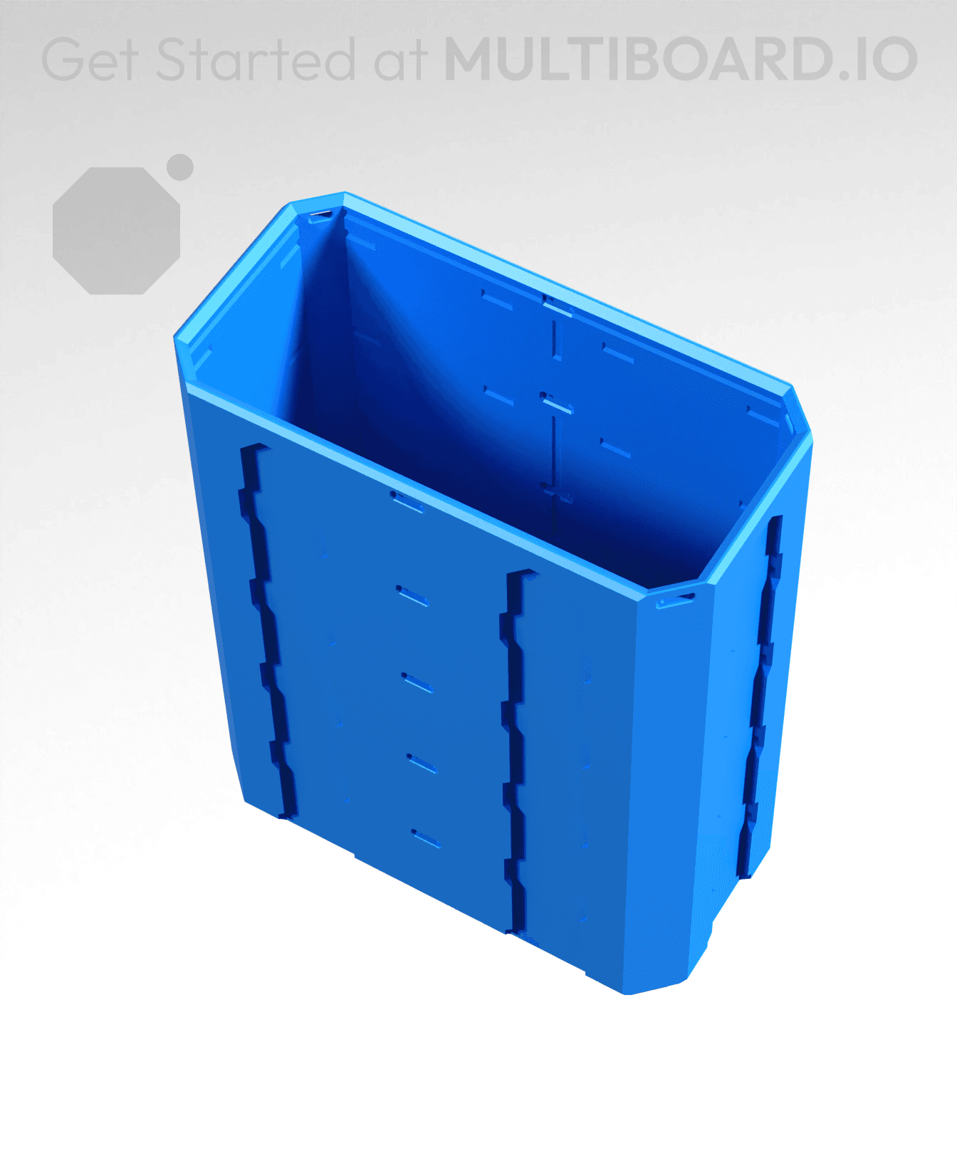 2x1x2.5 - Topped Multipoint Rail - Standard Click-In Multibin Shell Extension 3d model