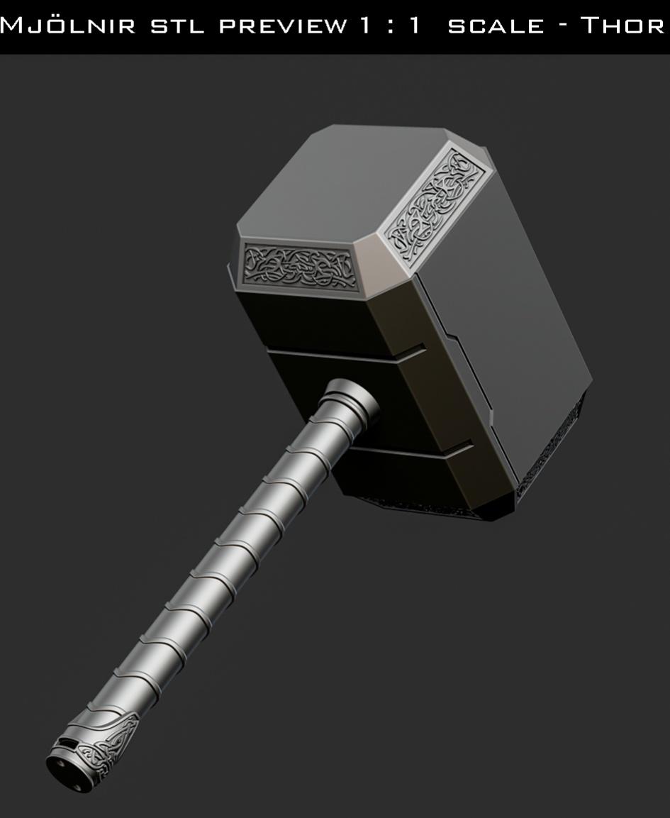 Mjolnir from Thor and Love and Thunder 3d model