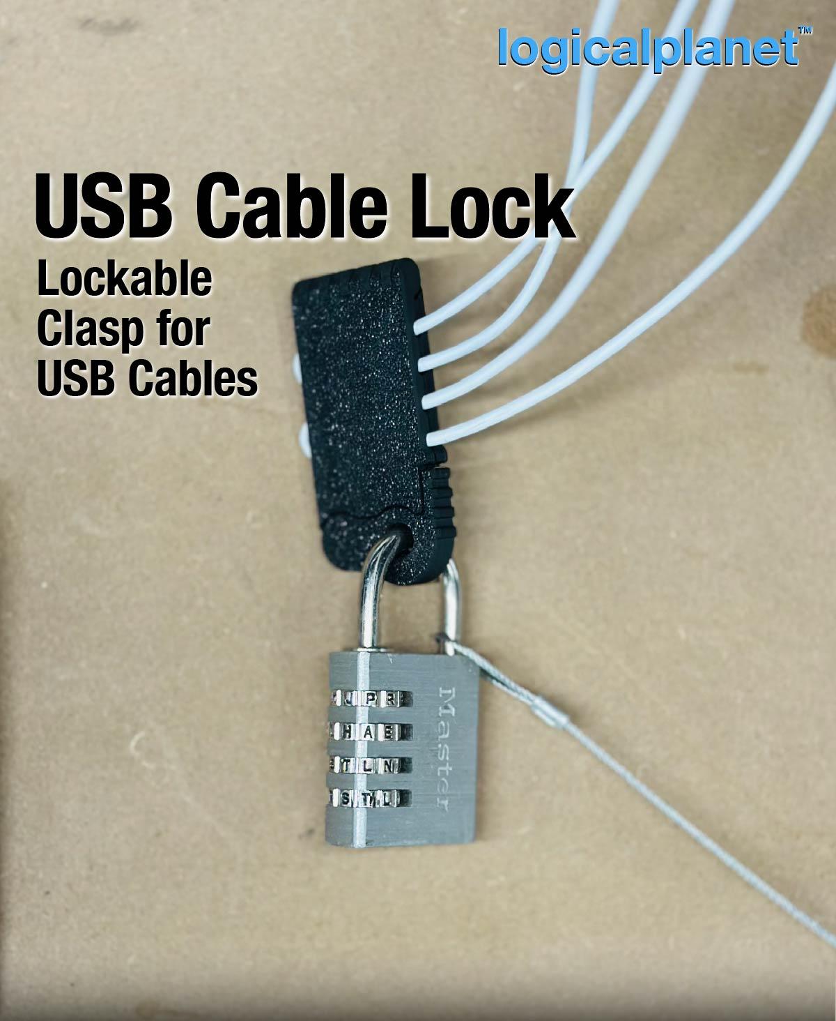 Lockable USB Cable Clasp 3d model