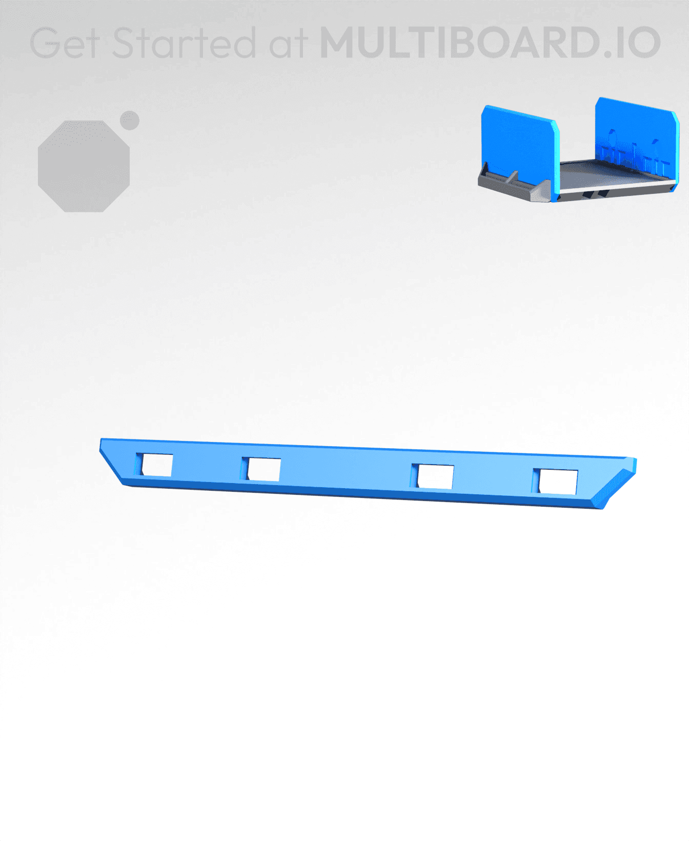 2L - Base Cover - Multibin Drawer Faceplate 3d model