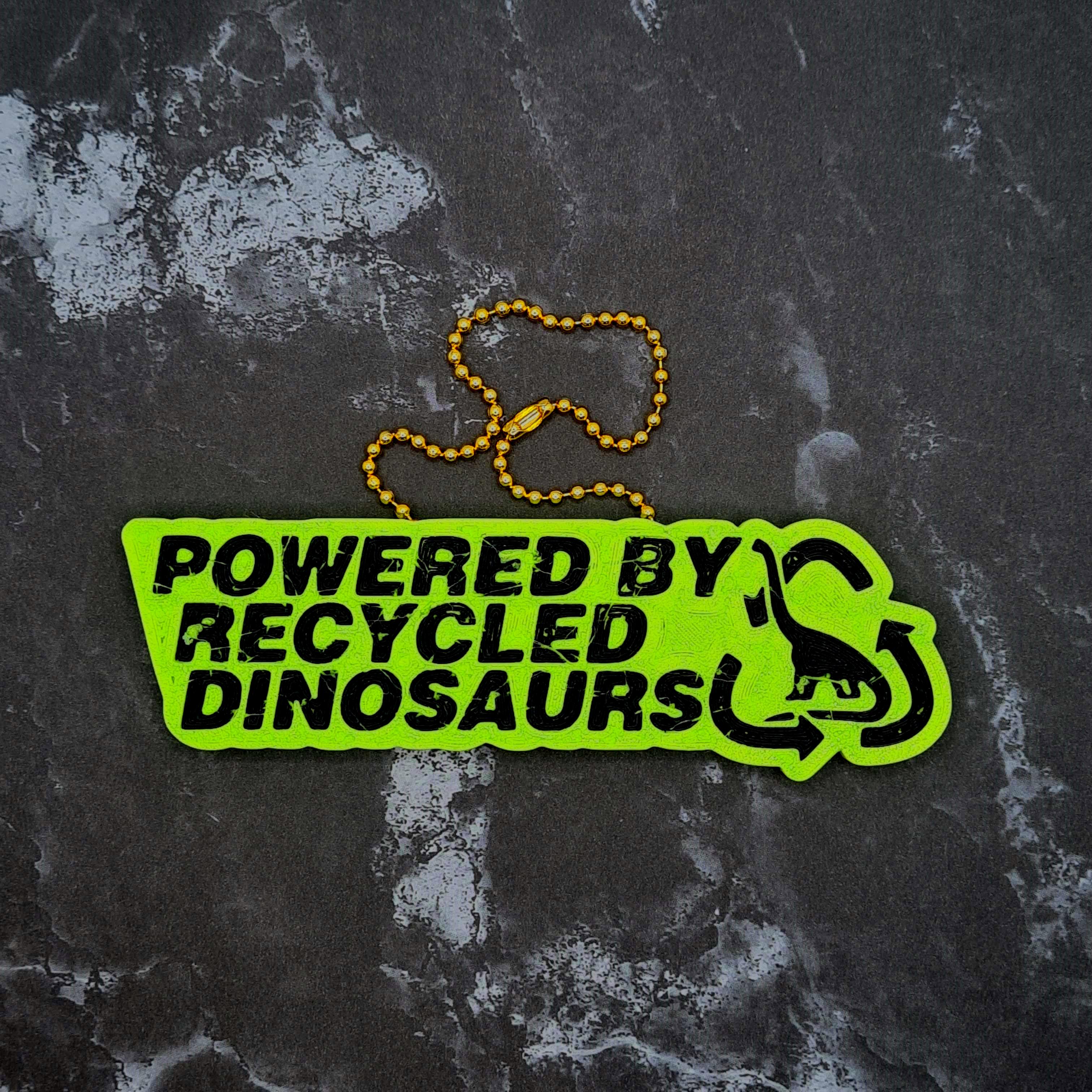 Powered by Recycled Dinosaurs Charm 3d model