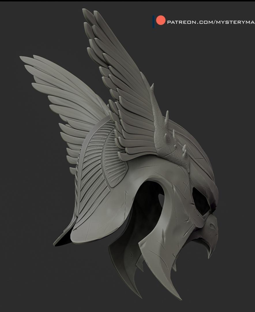 Hawkman helmet 3d model