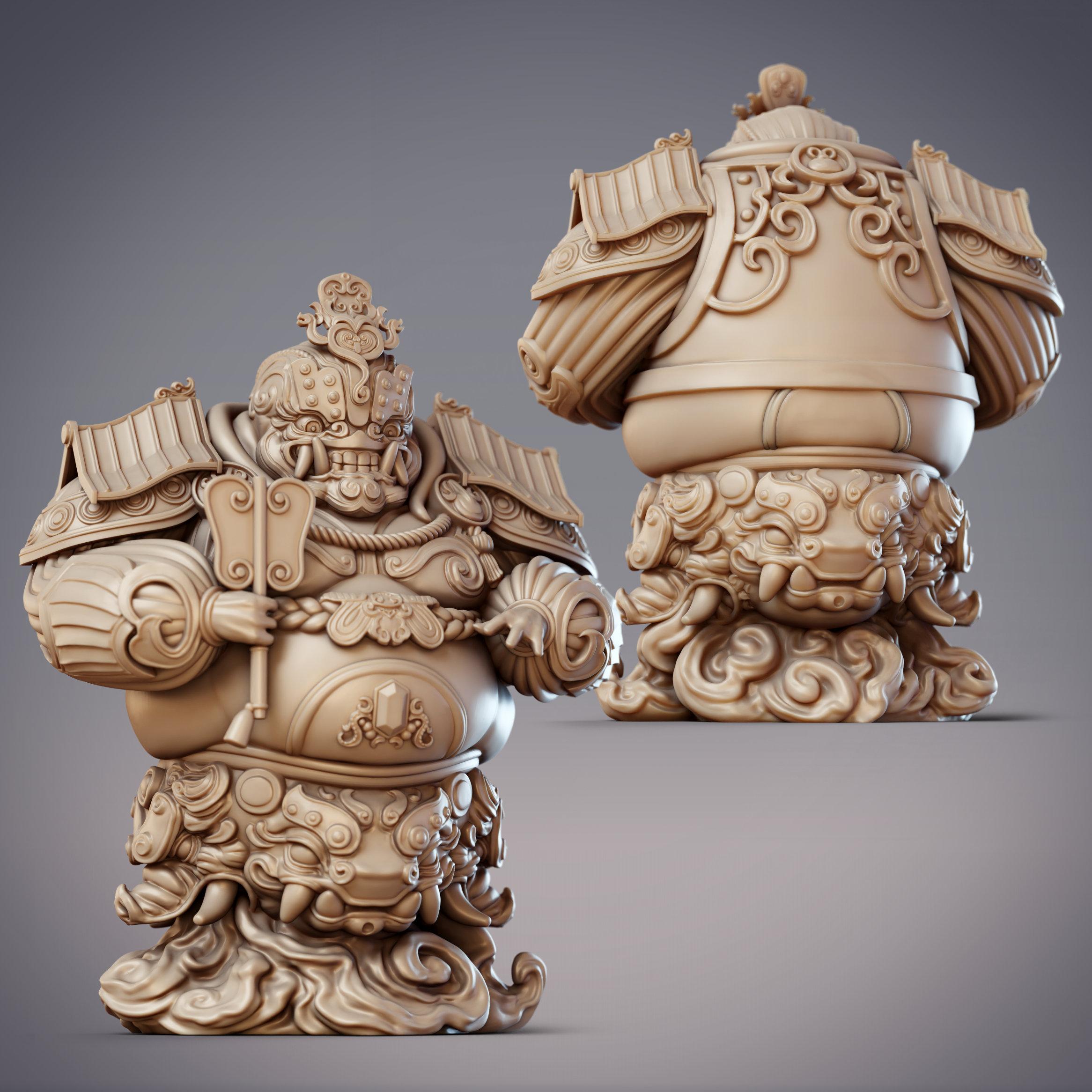 Animated Toad Golem - Command Post Tsukumogami (Pre-Supported) 3d model