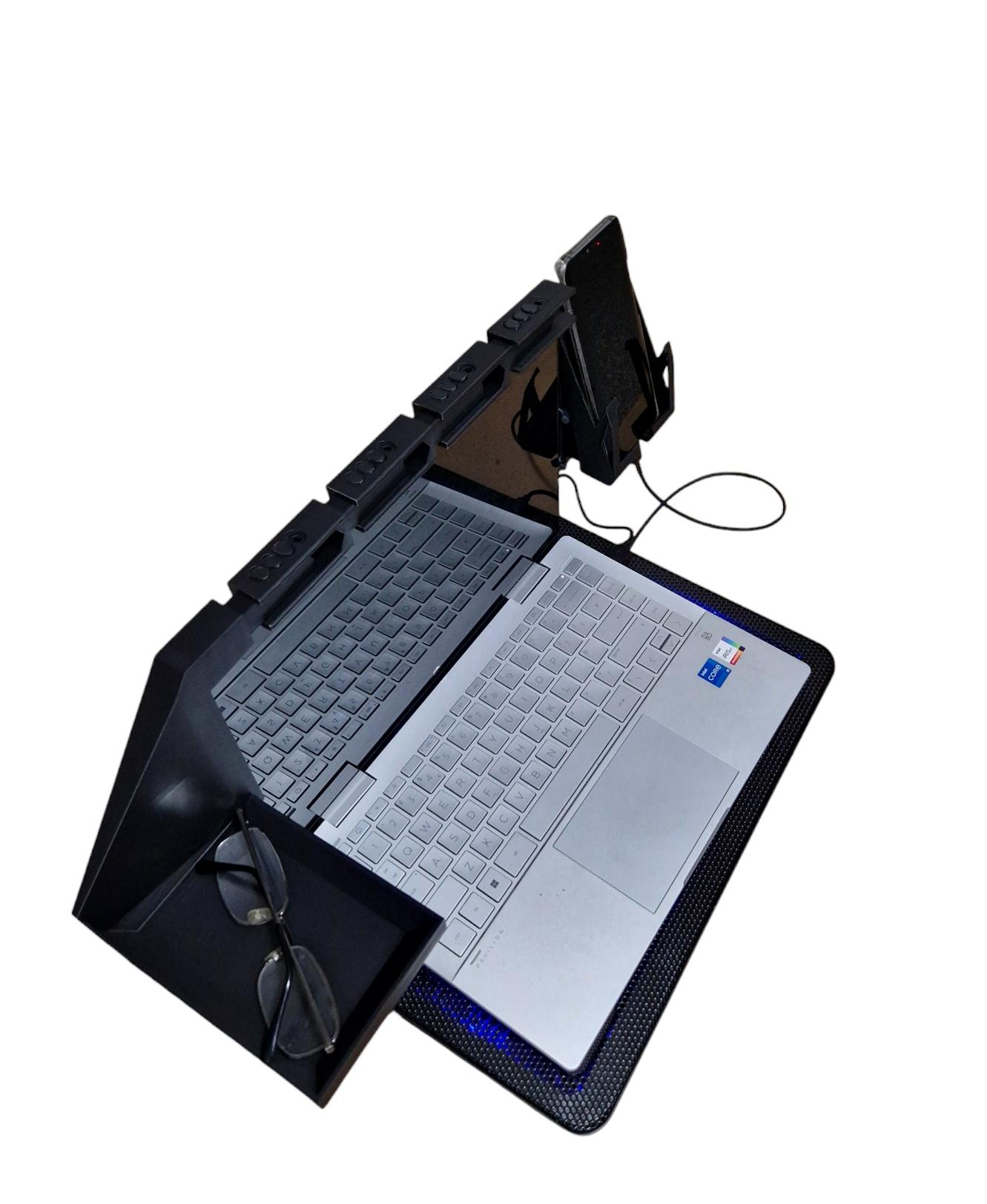 Laptop phone holder/shelf (no supports).stl 3d model