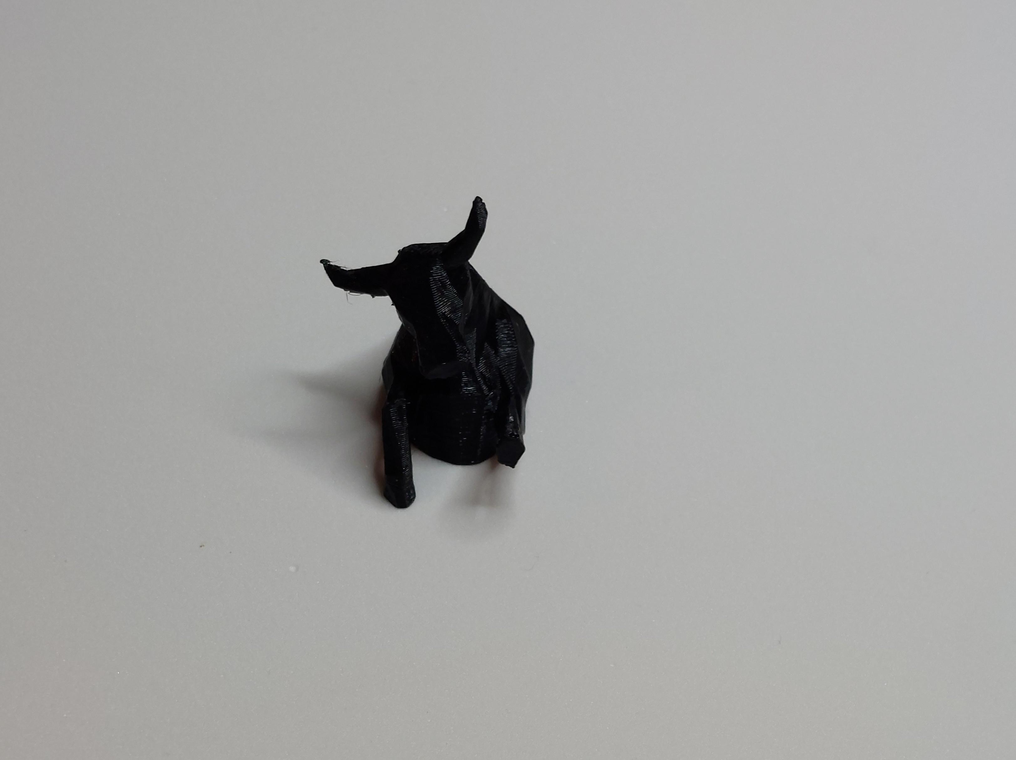 Low Poly Dynamic Bull Head Fridge Magnet 3d model