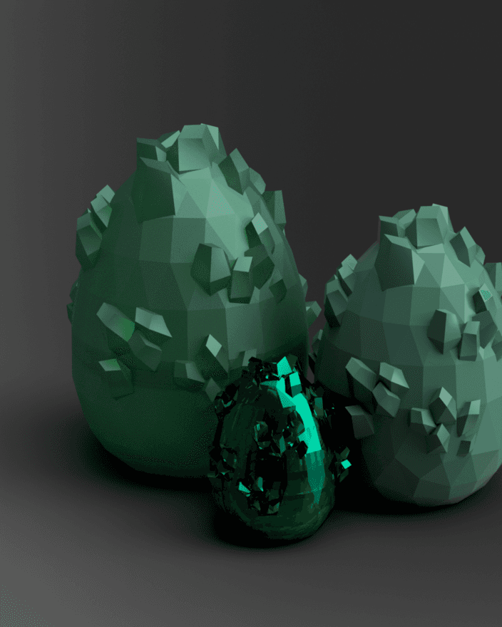 Large Crystal Egg 3d model