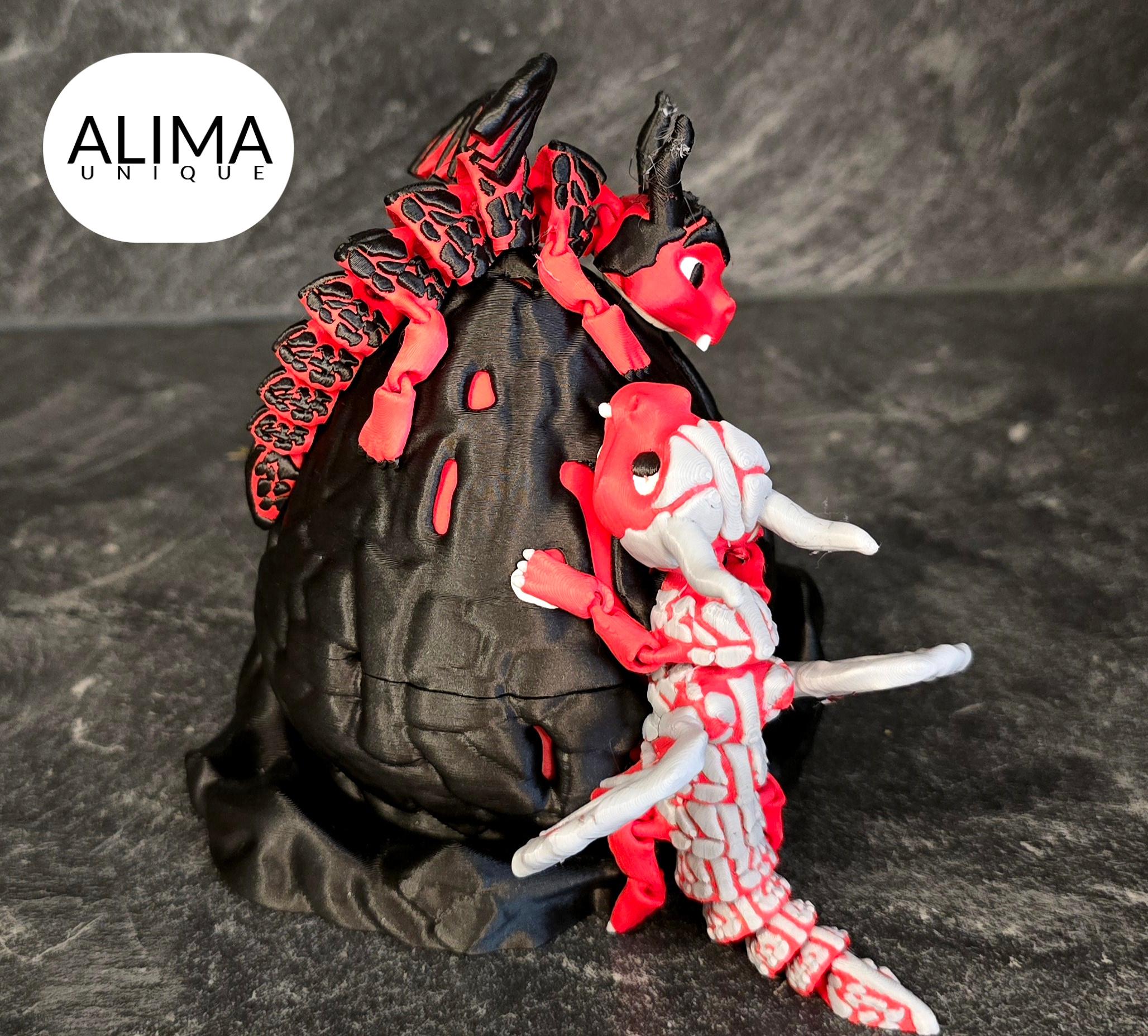 Flexy lava dragon + 3MF included 3d model