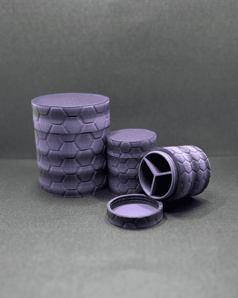 Small Hex Stash Jar V2 3d model