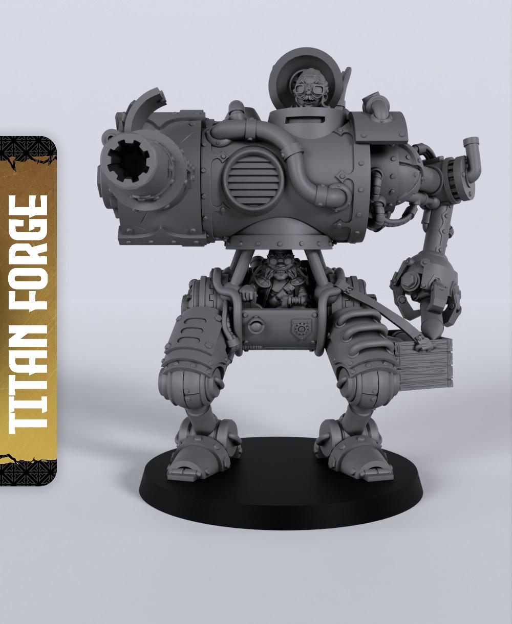 Hero Mech - With Free Dragon Warhammer - 5e DnD Inspired for RPG and Wargamers 3d model