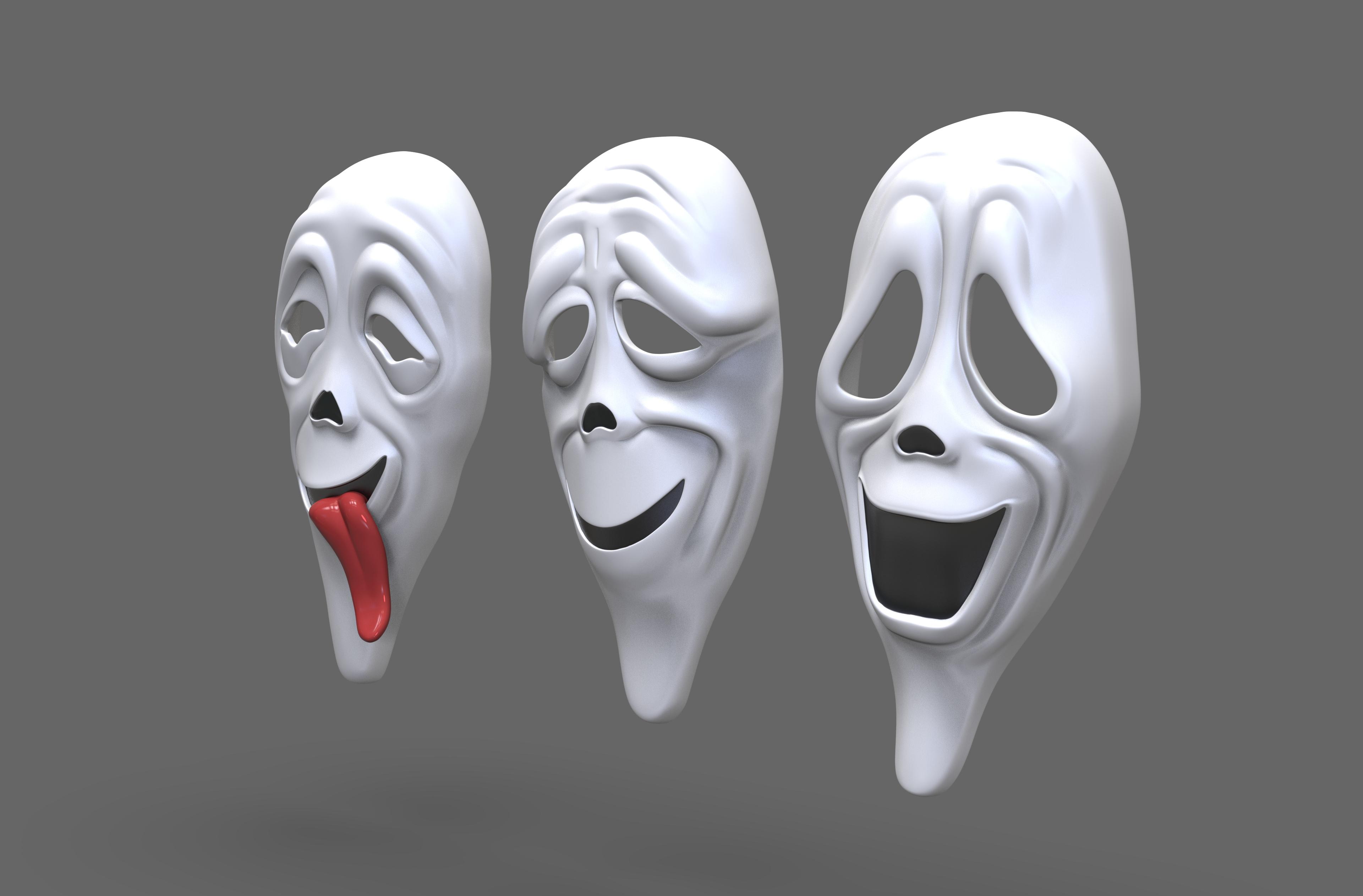 Scary Movie Masks 3d model