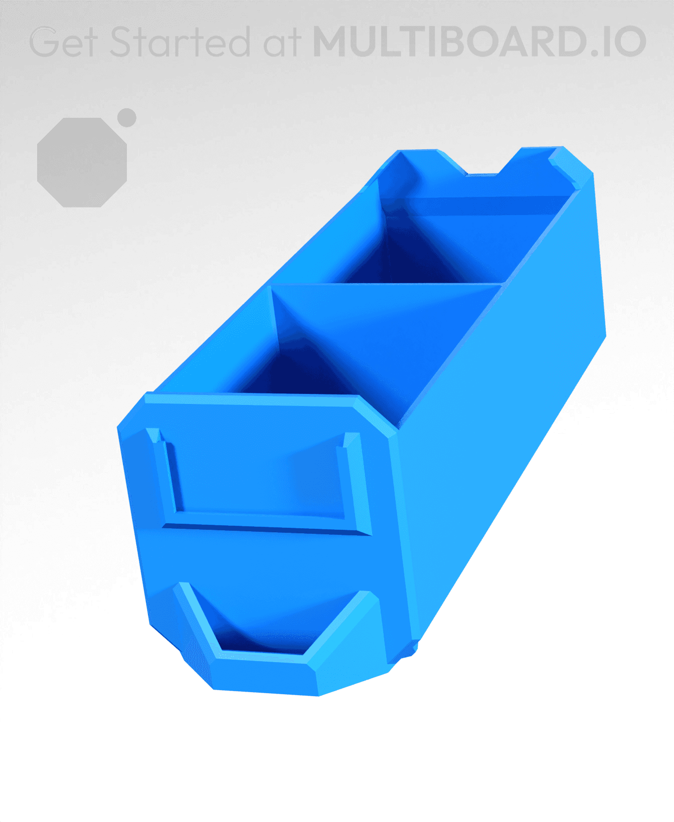 1x1x2.5-Deep - Grid Divided - Multibin Simple Drawer 3d model