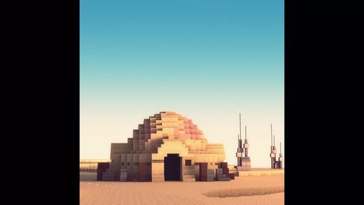 Minecraft Tatooine Homestead 3d model