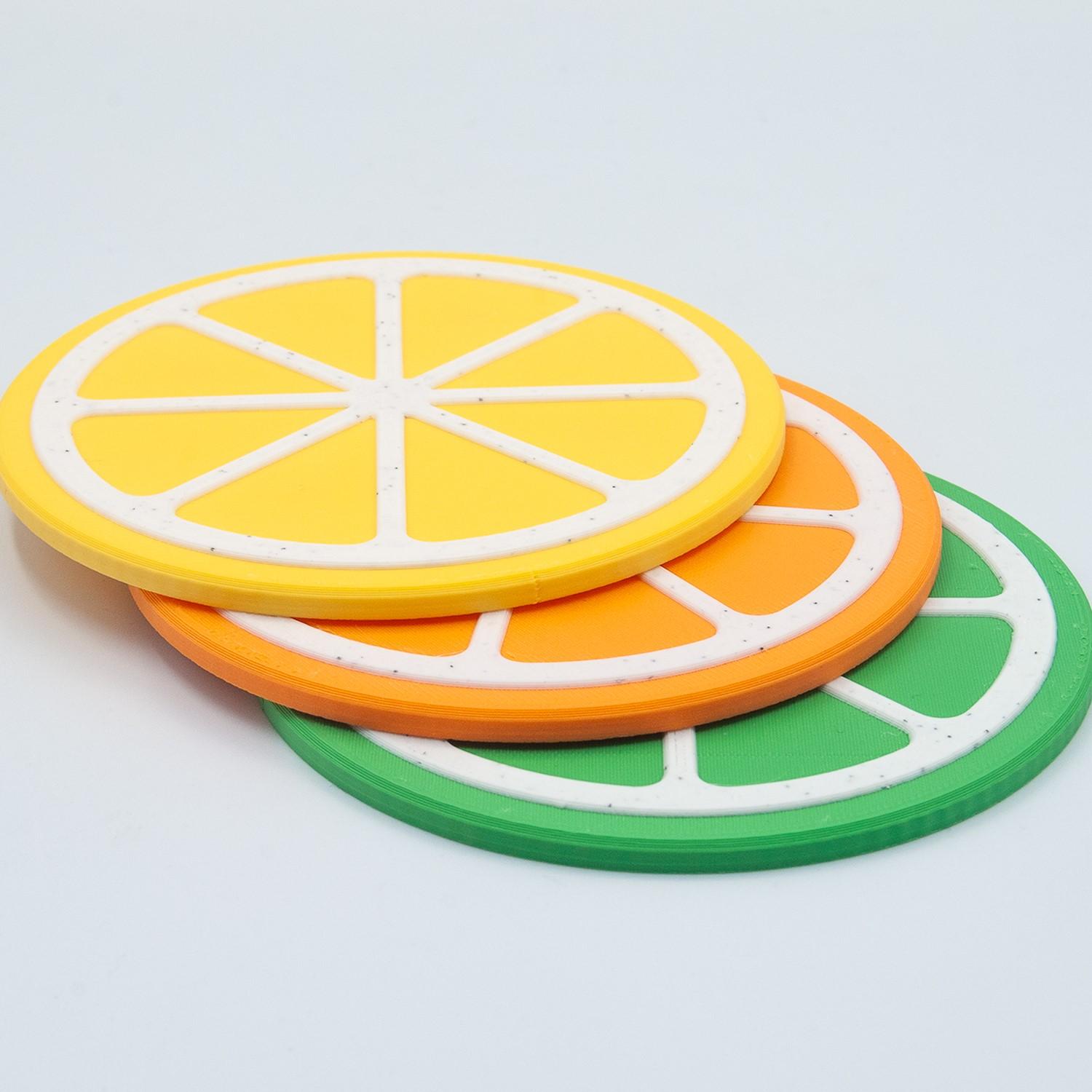 Magnetic Slice Coasters 3d model