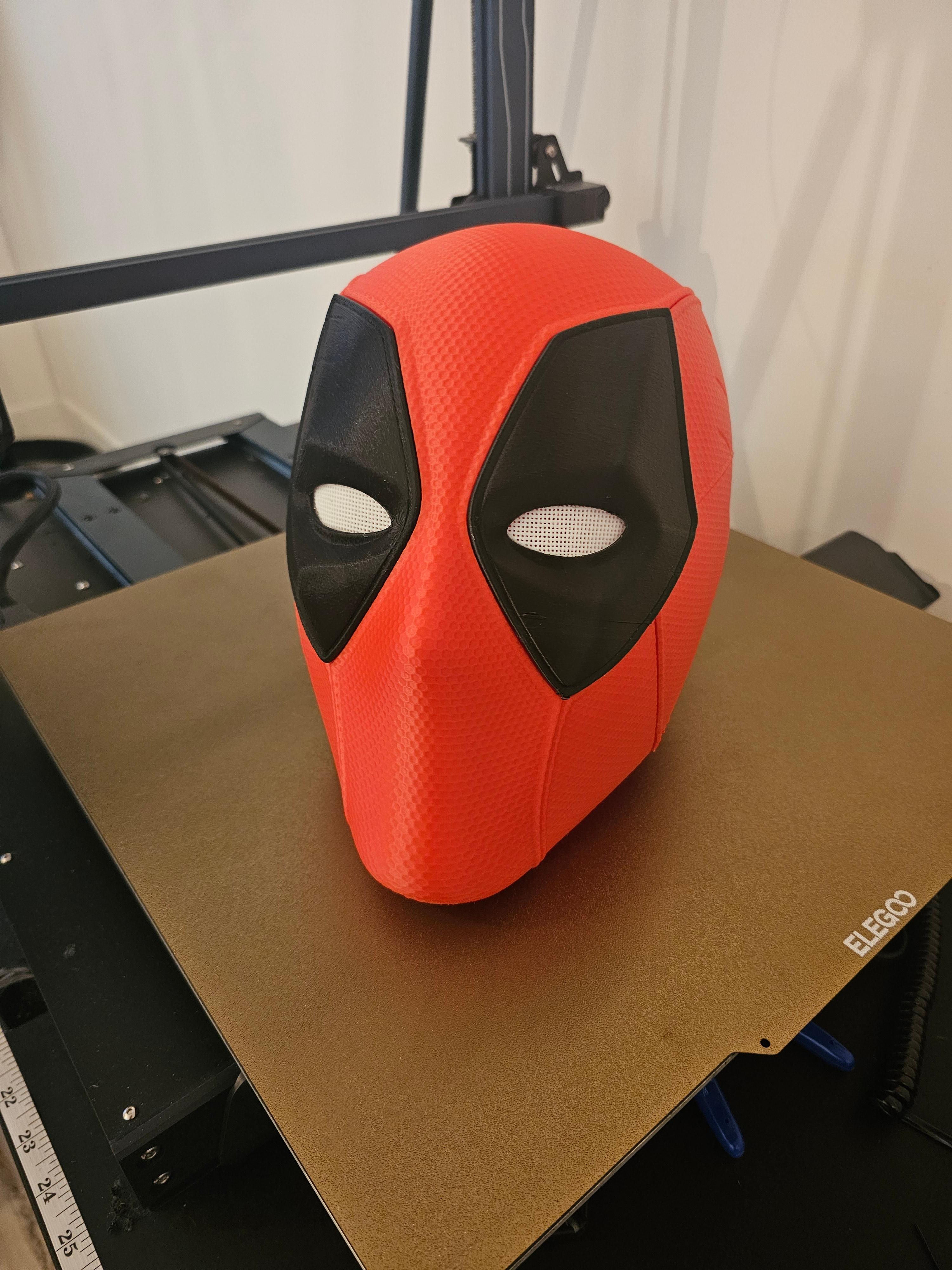 Deadpool 3 Mask 3D Printer File STL - This came out Awesome printed on a elegoo neptune 4 Max  - 3d model