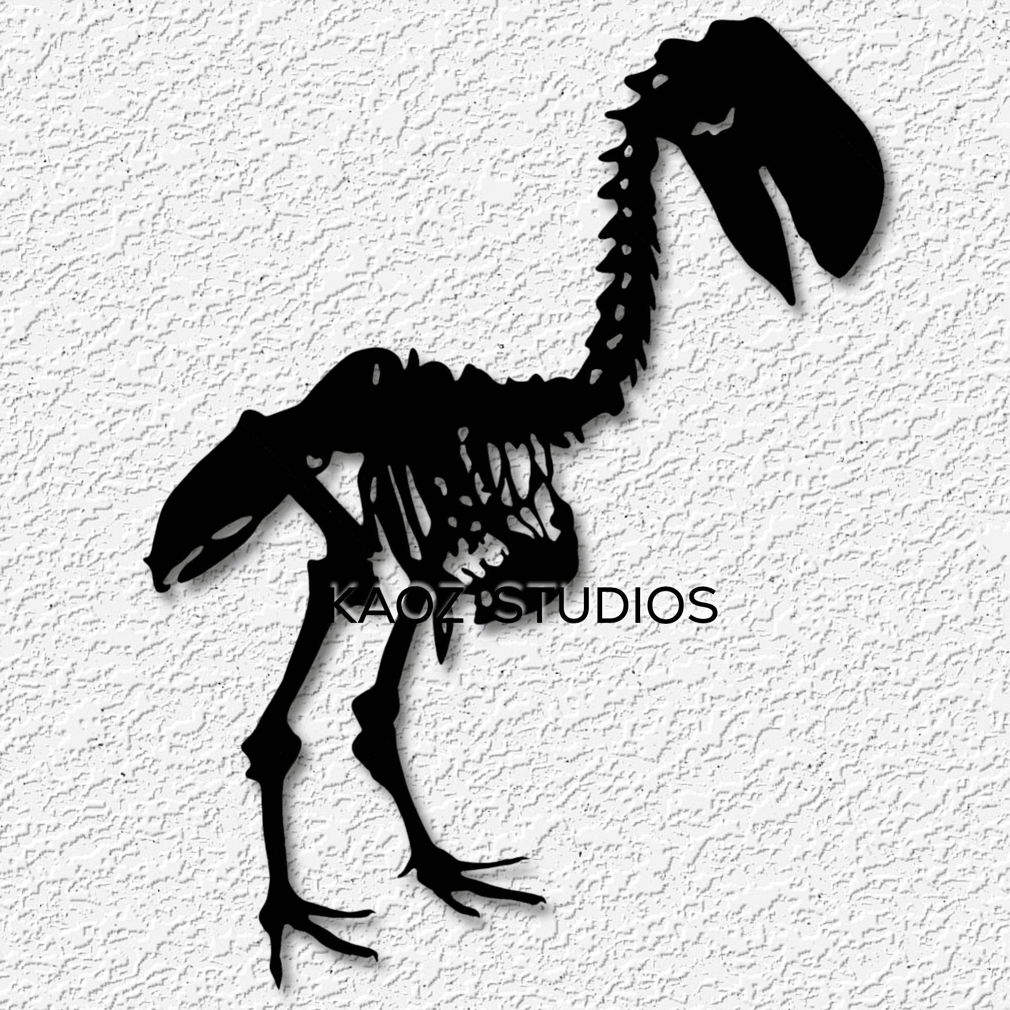 terror bird skeleton wall art dinosaur fossil wall decor 3d model