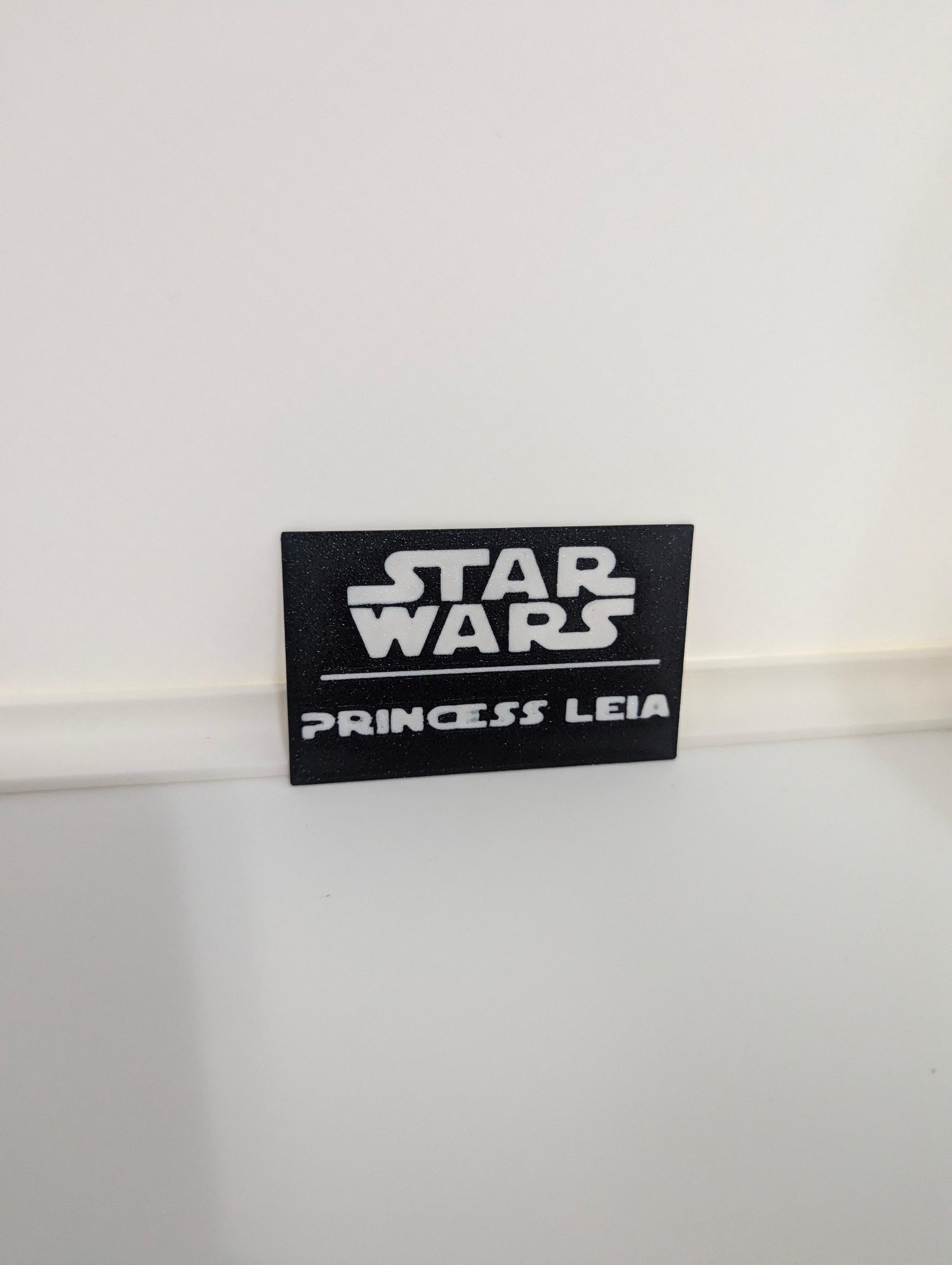 Princess Leia Multicolor Nameplates 3d model