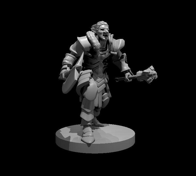 Trollkin Male Barbarian - Trollkin Male Barbarian - 3d model render - D&D - 3d model