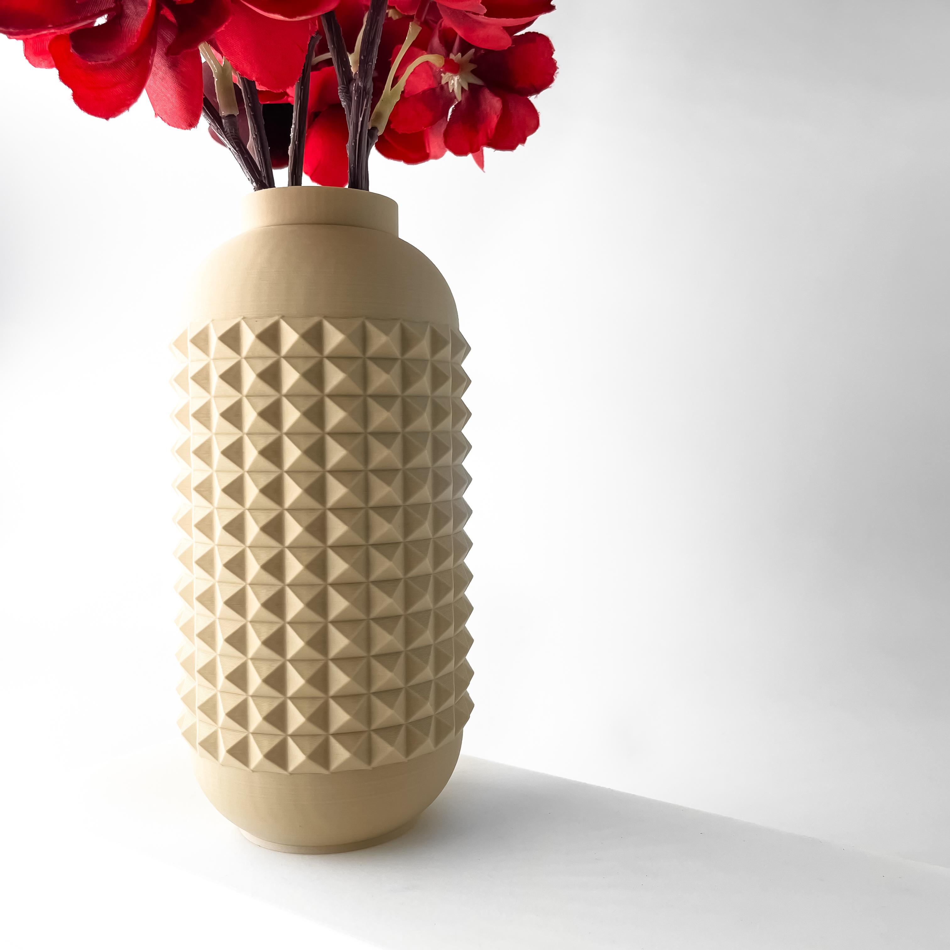 The Verdura Vase, Modern and Unique Home Decor for Dried and Flower Arrangements  | STL File 3d model