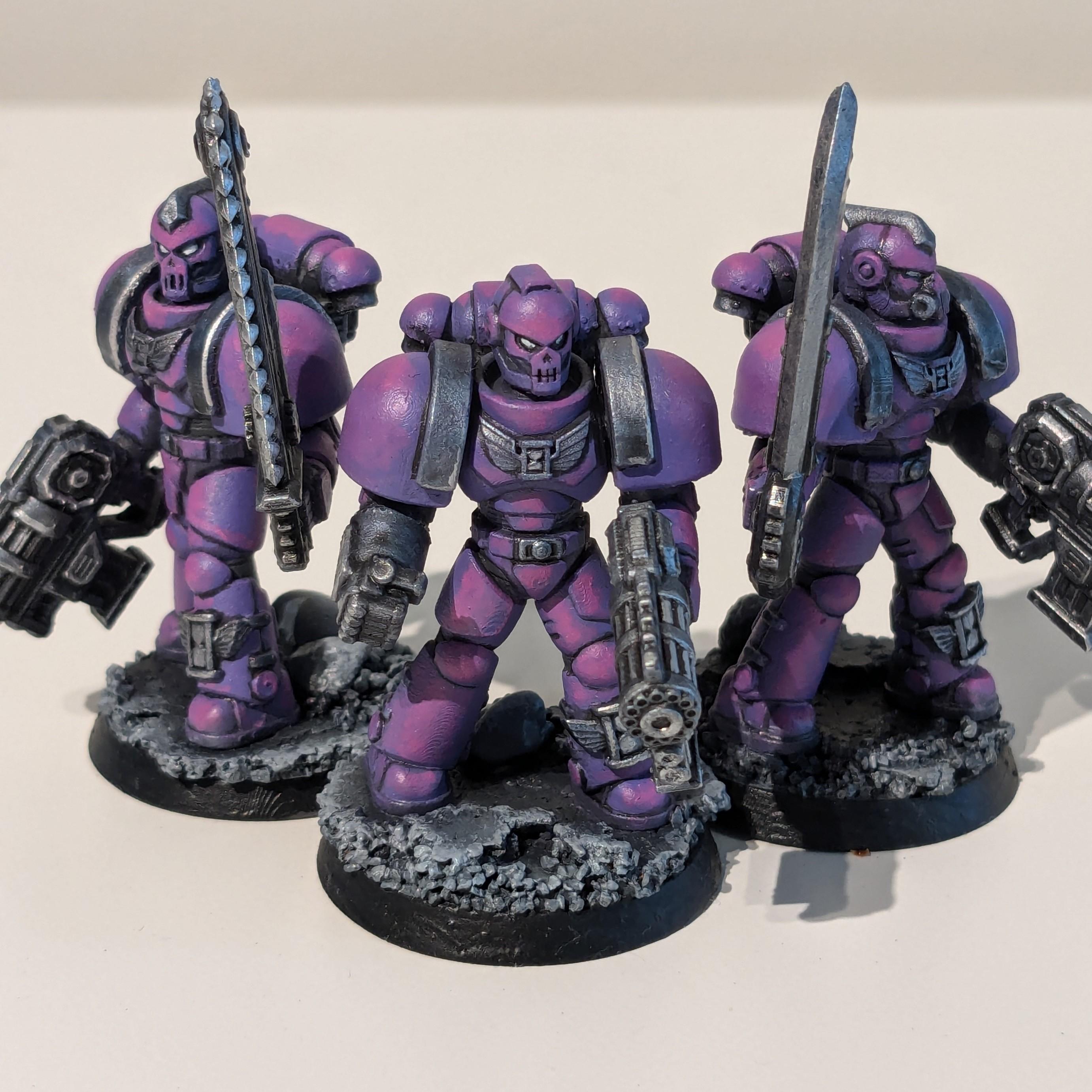 Memento Mori Marines Kit for Tabletop Wargames - Finished my squad. Didn't use one of the heads but oh well ha - 3d model