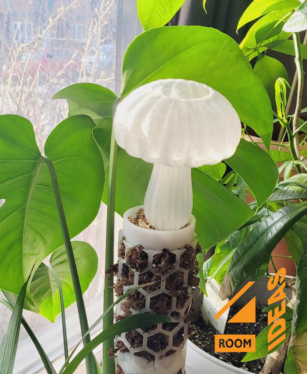 Moss Pole Watering Stake - Mushroom 1 3d model