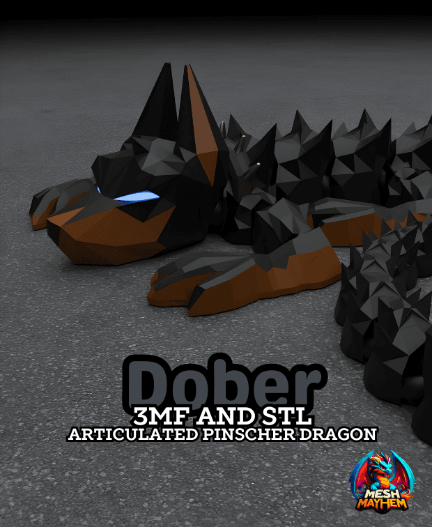 Dober Articulated Dragon Mesh Mayhem 3d model
