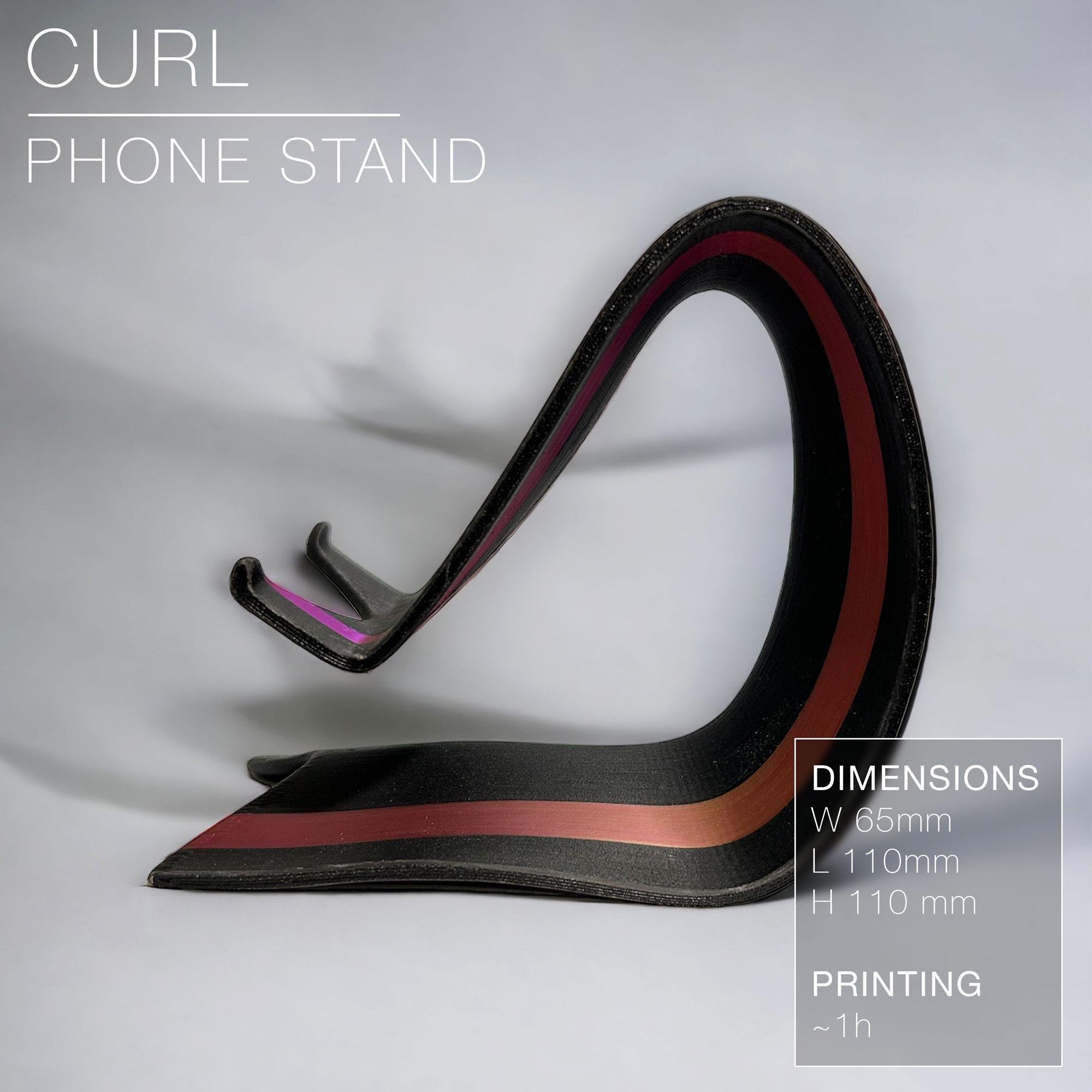 CURL | Phone Stand 3d model