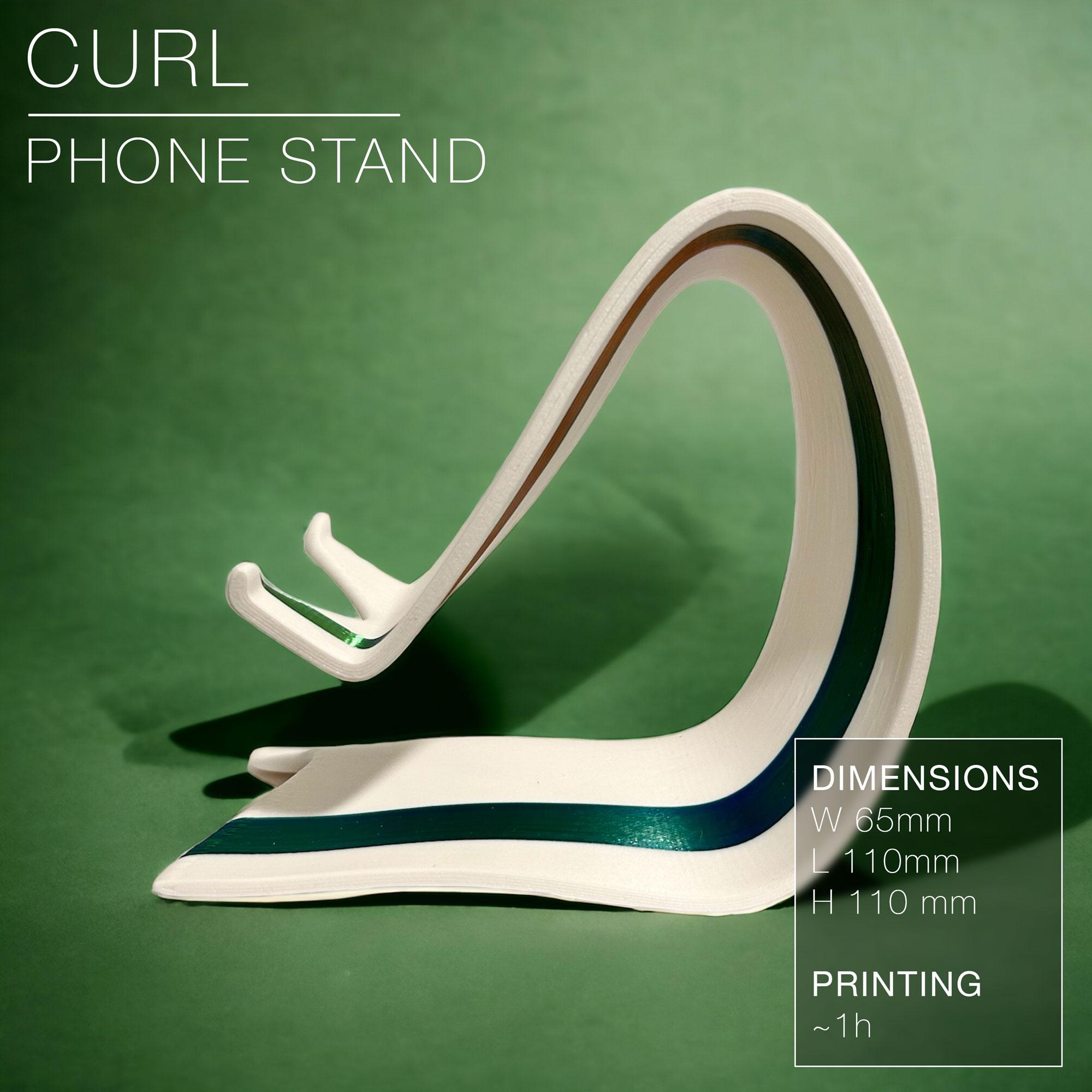 CURL | Phone Stand 3d model