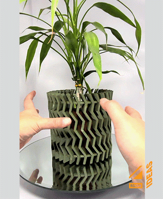 Planter Pot 3 - laser cut style 3d model