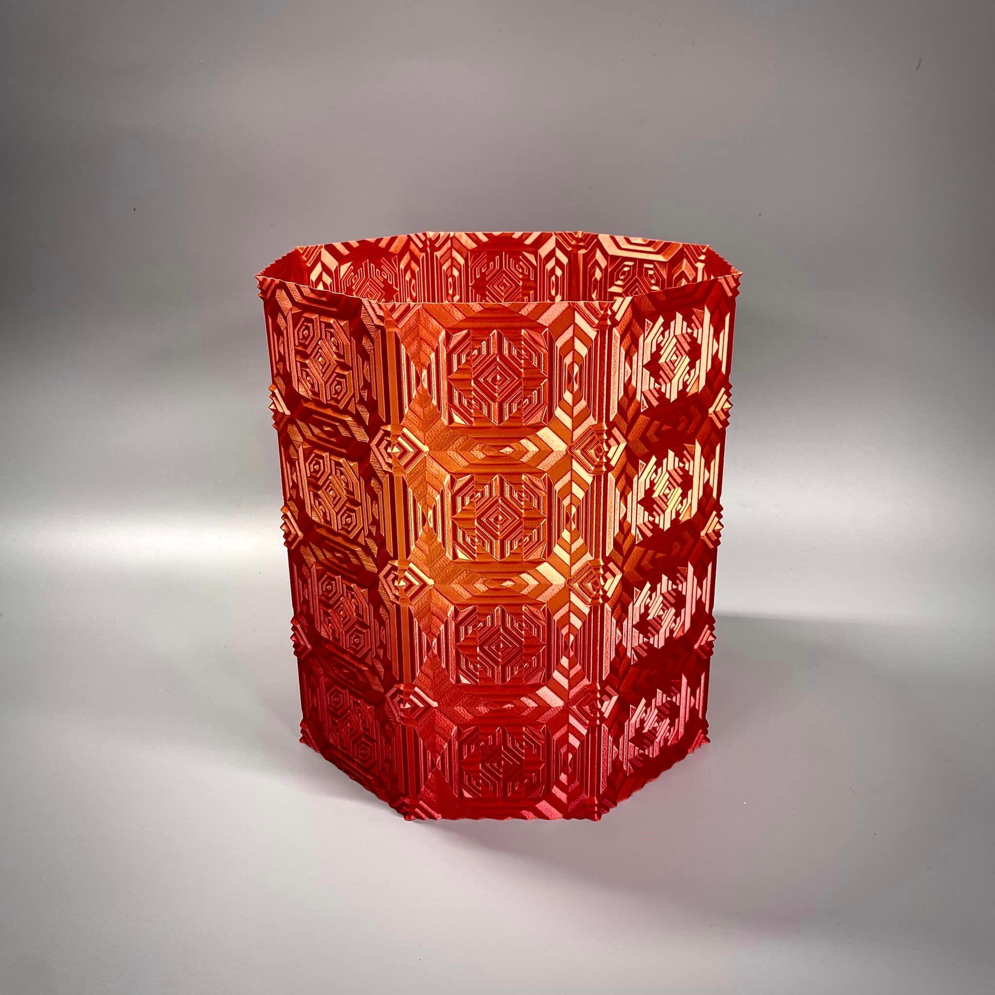Mosaic Square Ripple Vase 3d model