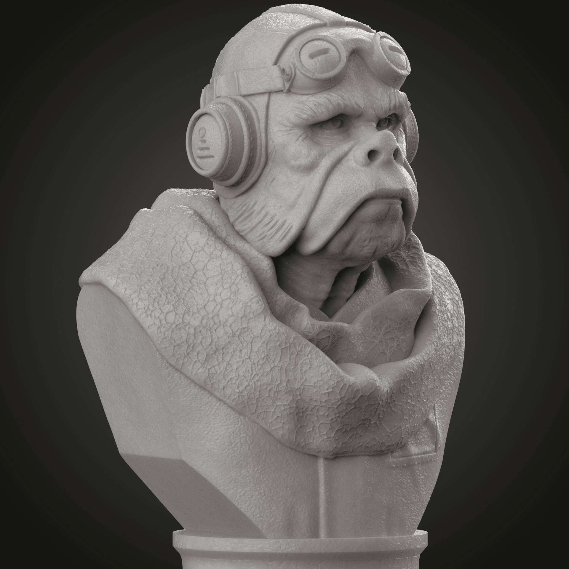 Kuiil Bust (Pre-Supported) 3d model