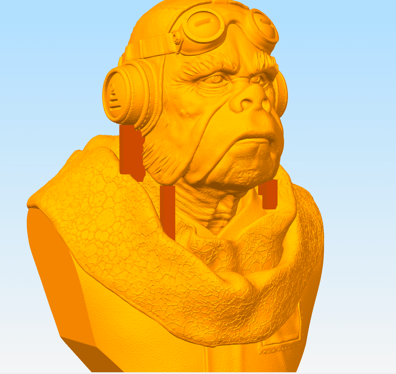 Kuiil Bust (Pre-Supported) 3d model
