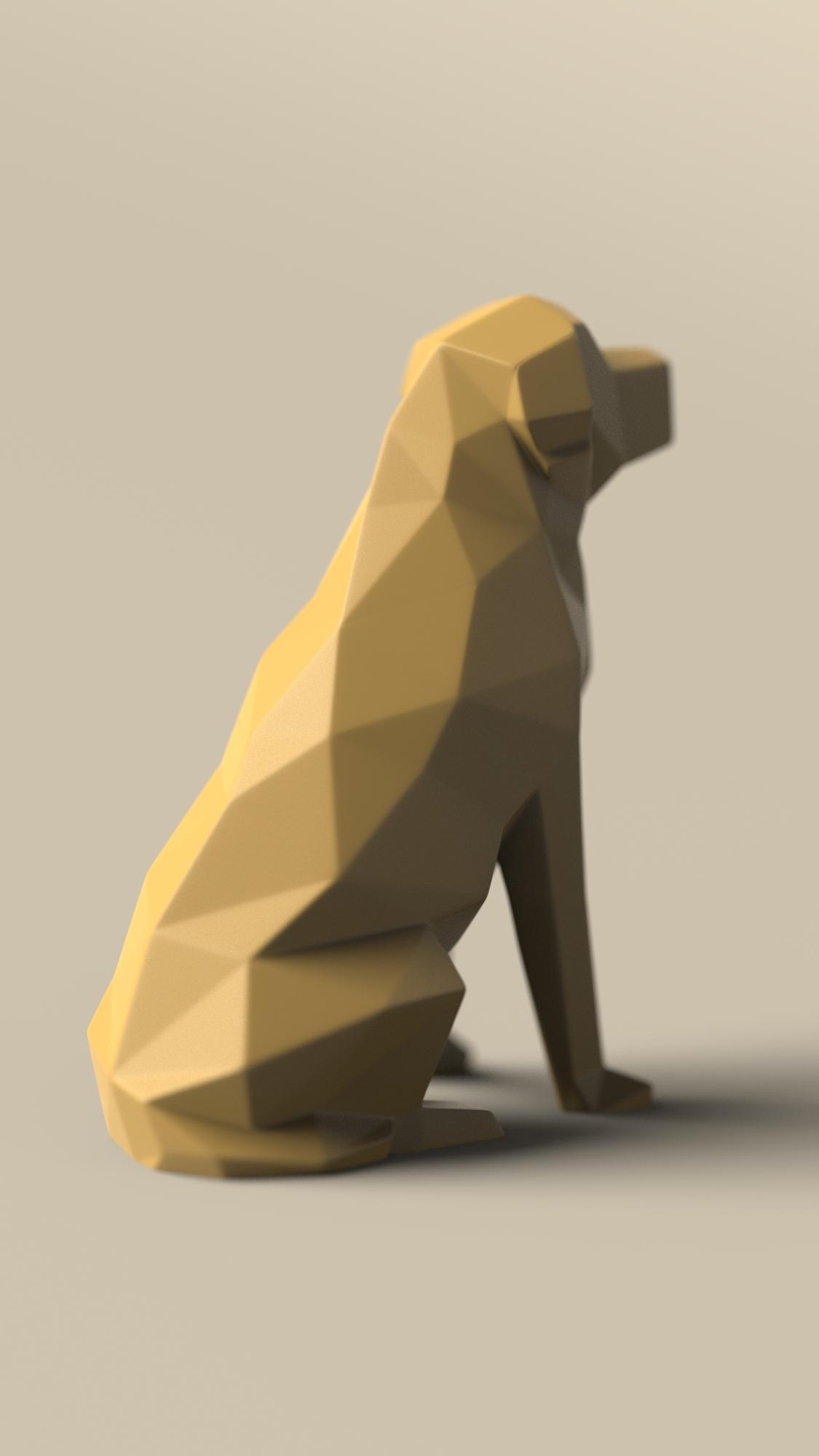 Low-poly Golden Retriever - Remastered 3d model