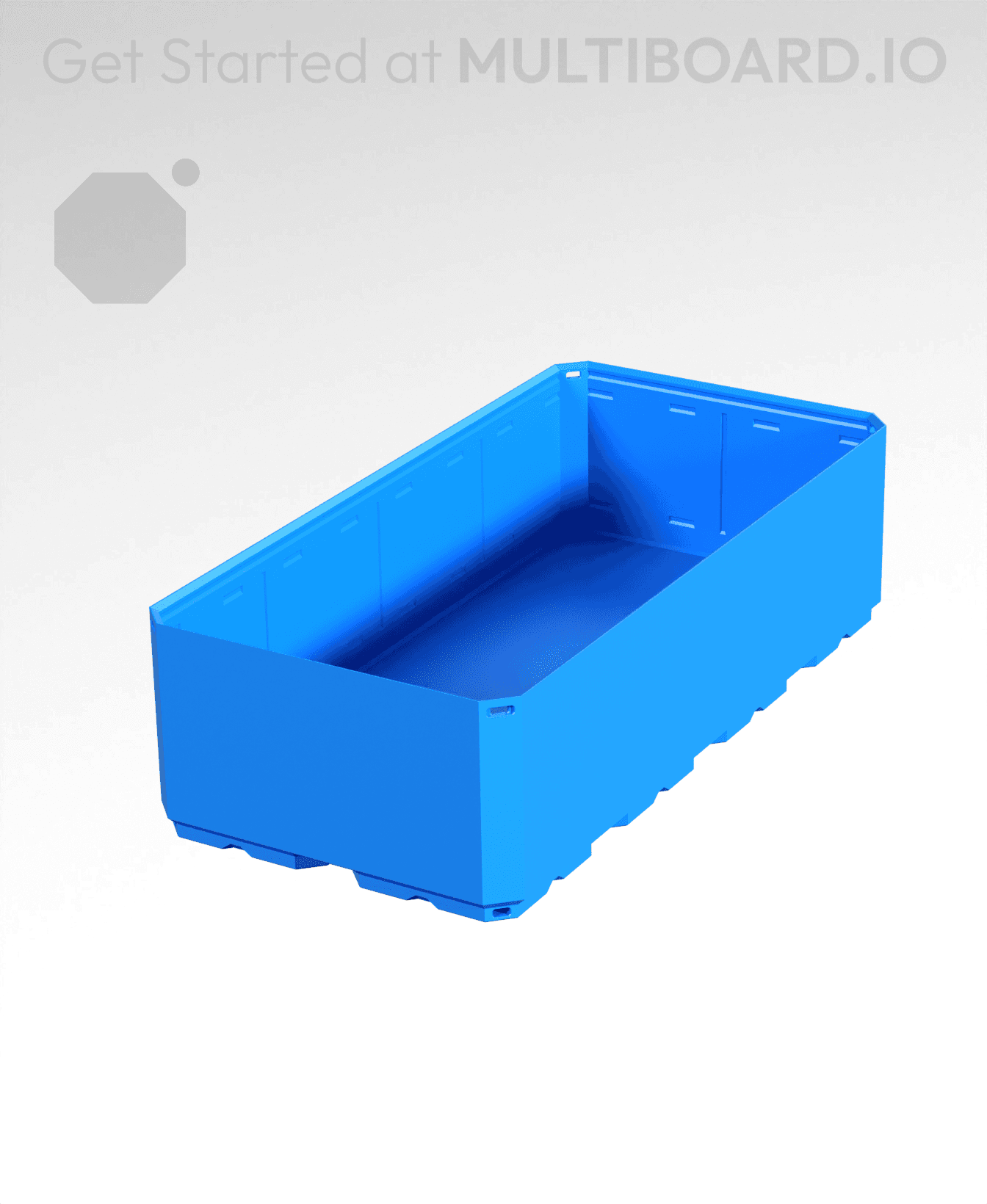 2x4x1 - Simple Walls - Multibin Shell 3d model