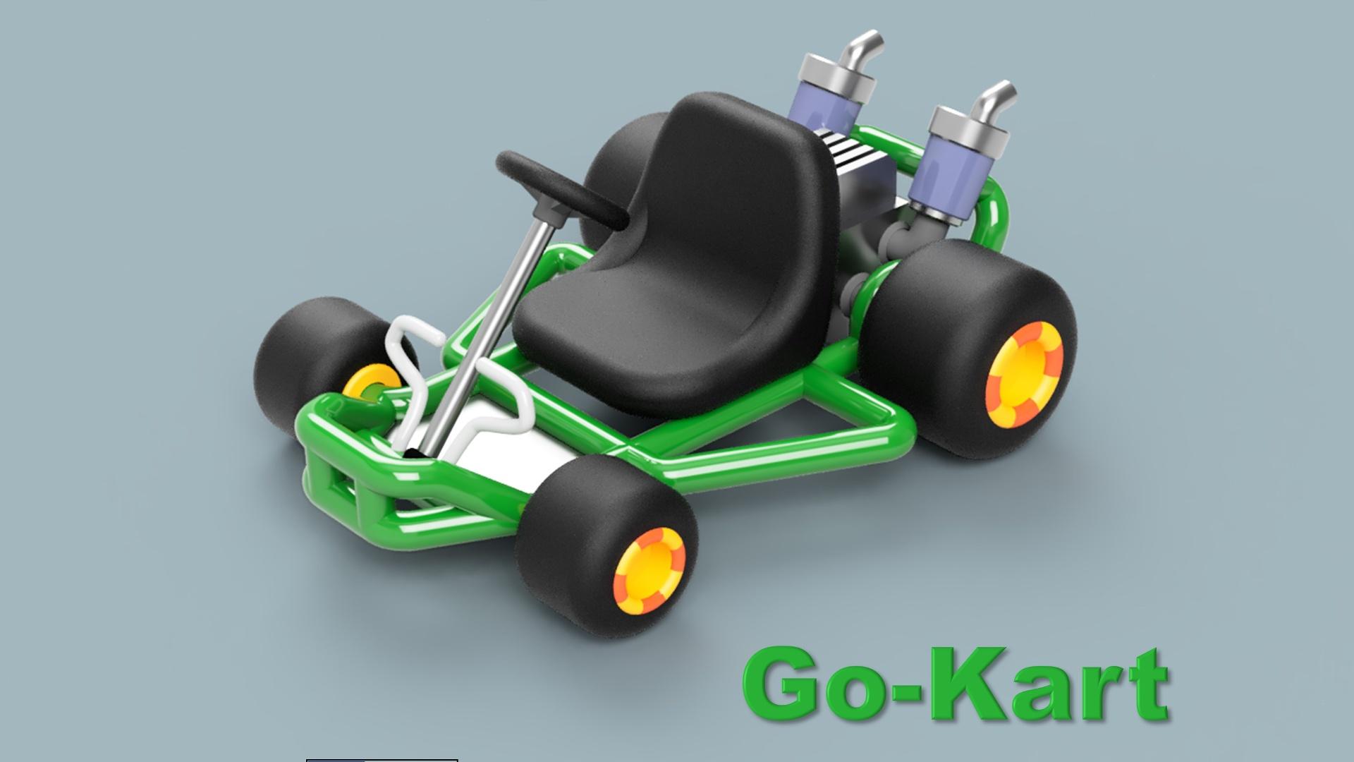 Mario Kart 64 Style Go-Kart (for San-Ei Plushs and Amiibos) 3d model