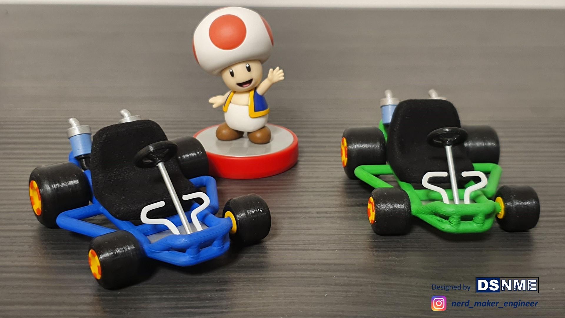 Mario Kart 64 Style Go-Kart (for San-Ei Plushs and Amiibos) 3d model