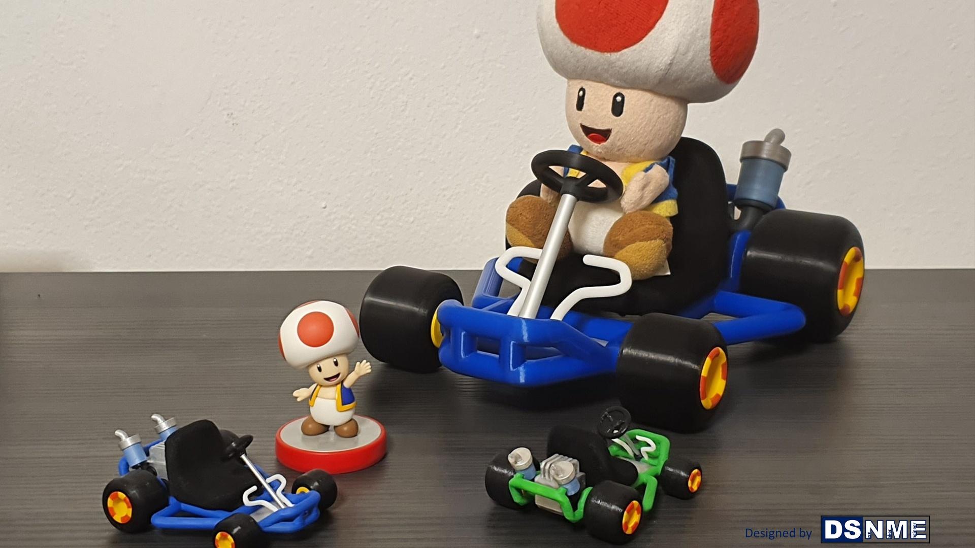 Mario Kart 64 Style Go-Kart (for San-Ei Plushs and Amiibos) 3d model