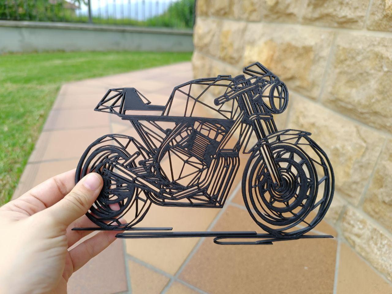 Geometric Cafe Racer motorcycle - model 1 3d model