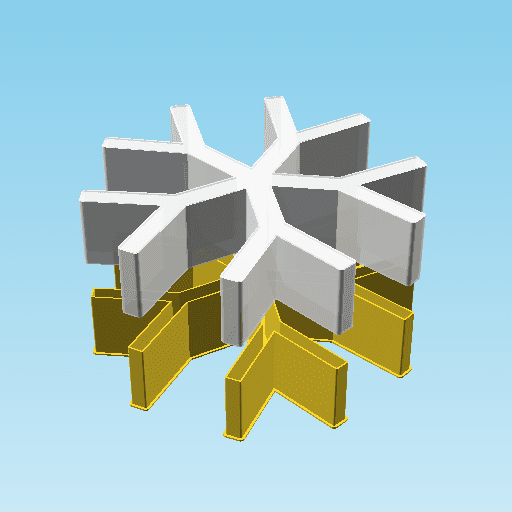 Fract5-2, nestable box (v2) 3d model