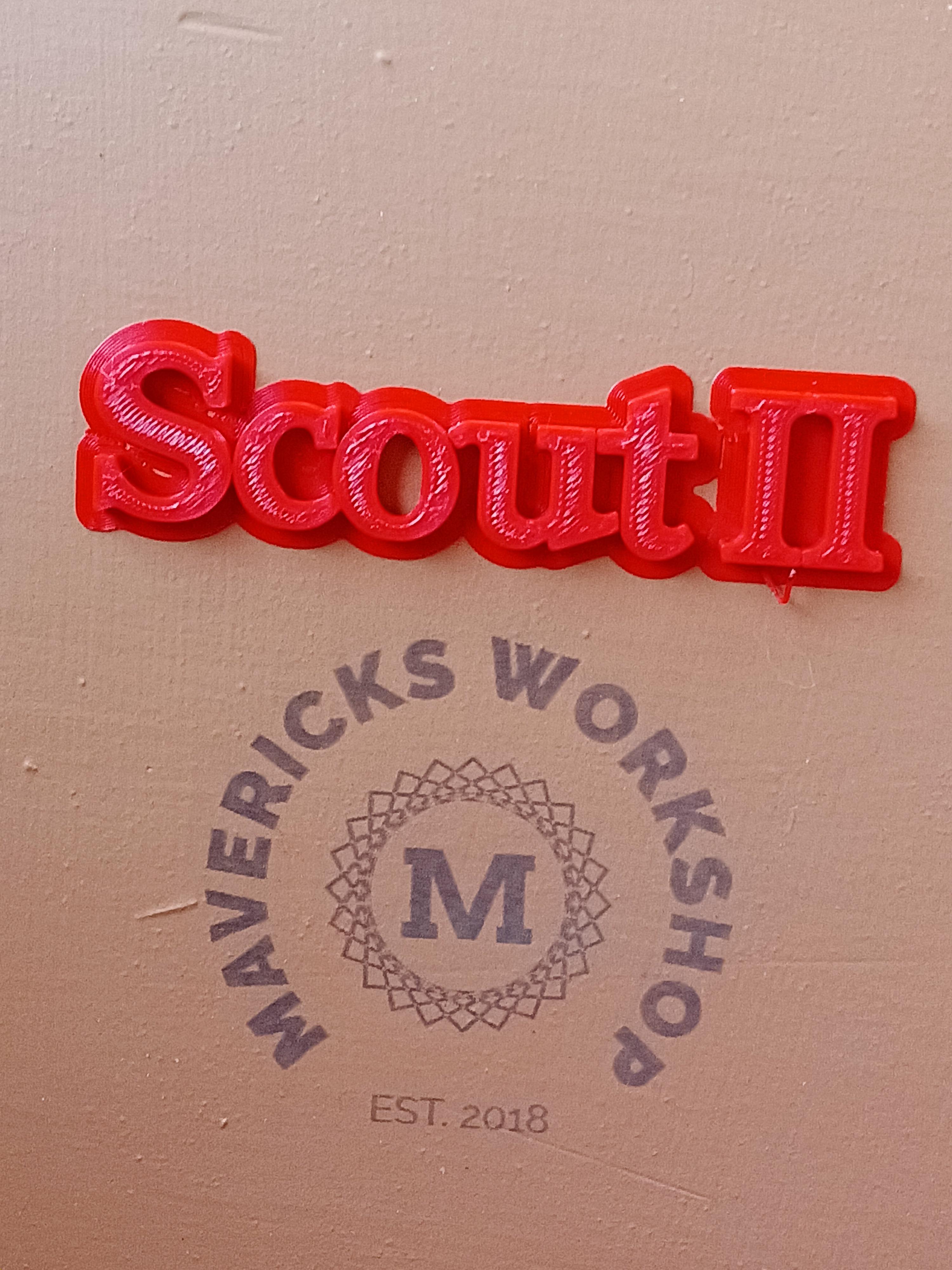 IH Scout 2 badge emblem 3d model