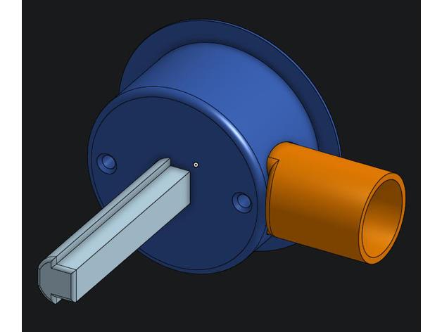 No-turn dummy doorknob adapter 3d model