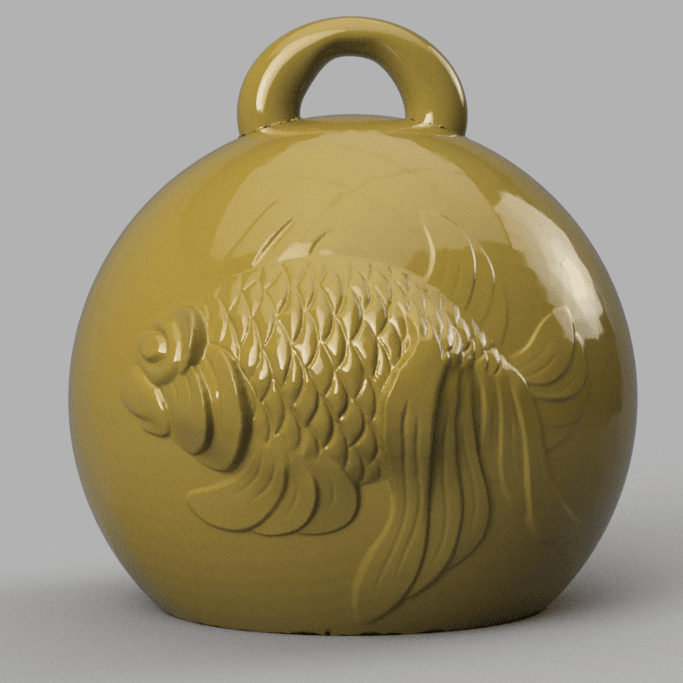 Christmas ball Fish 3d model