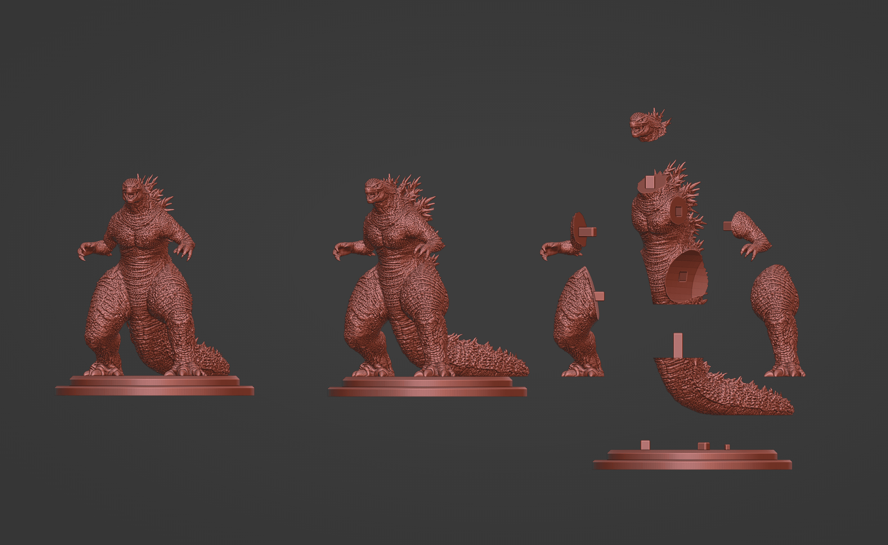 Godzilla Minus One Statue 3d model