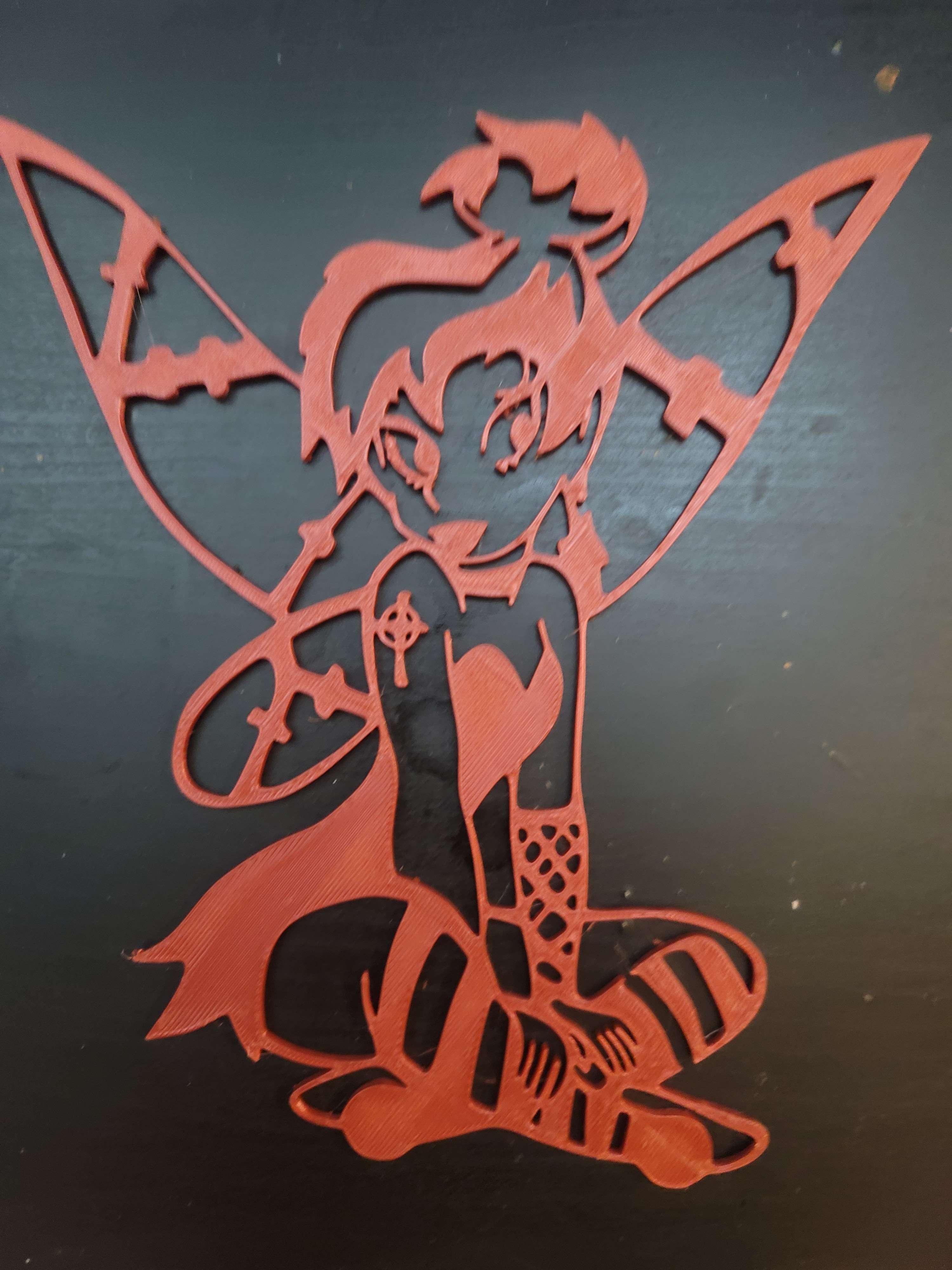 gothic tinkerbell wall art halloween costume disney princess decor 3d model