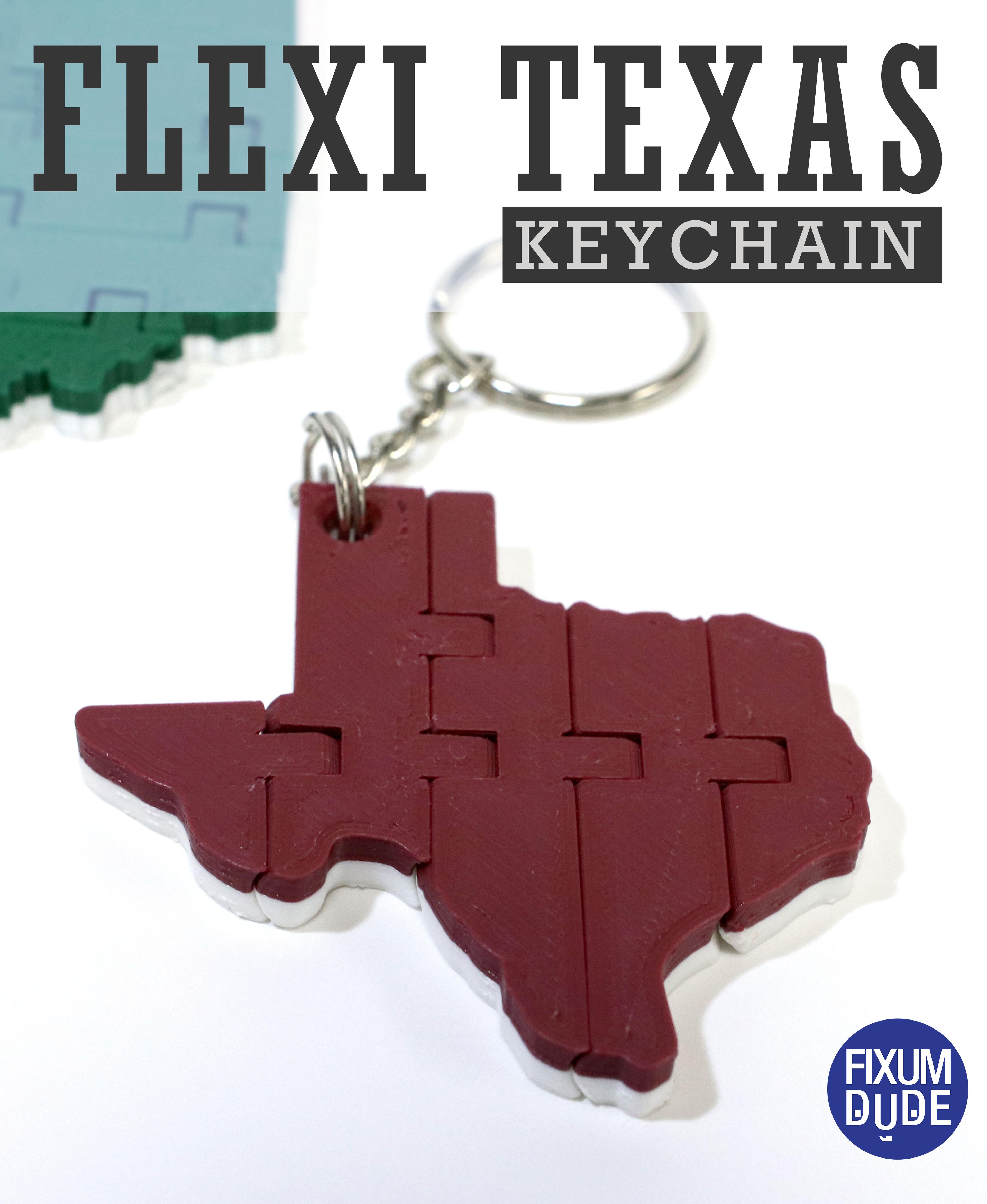 Flexi Texas Fidget Keychain 3d model