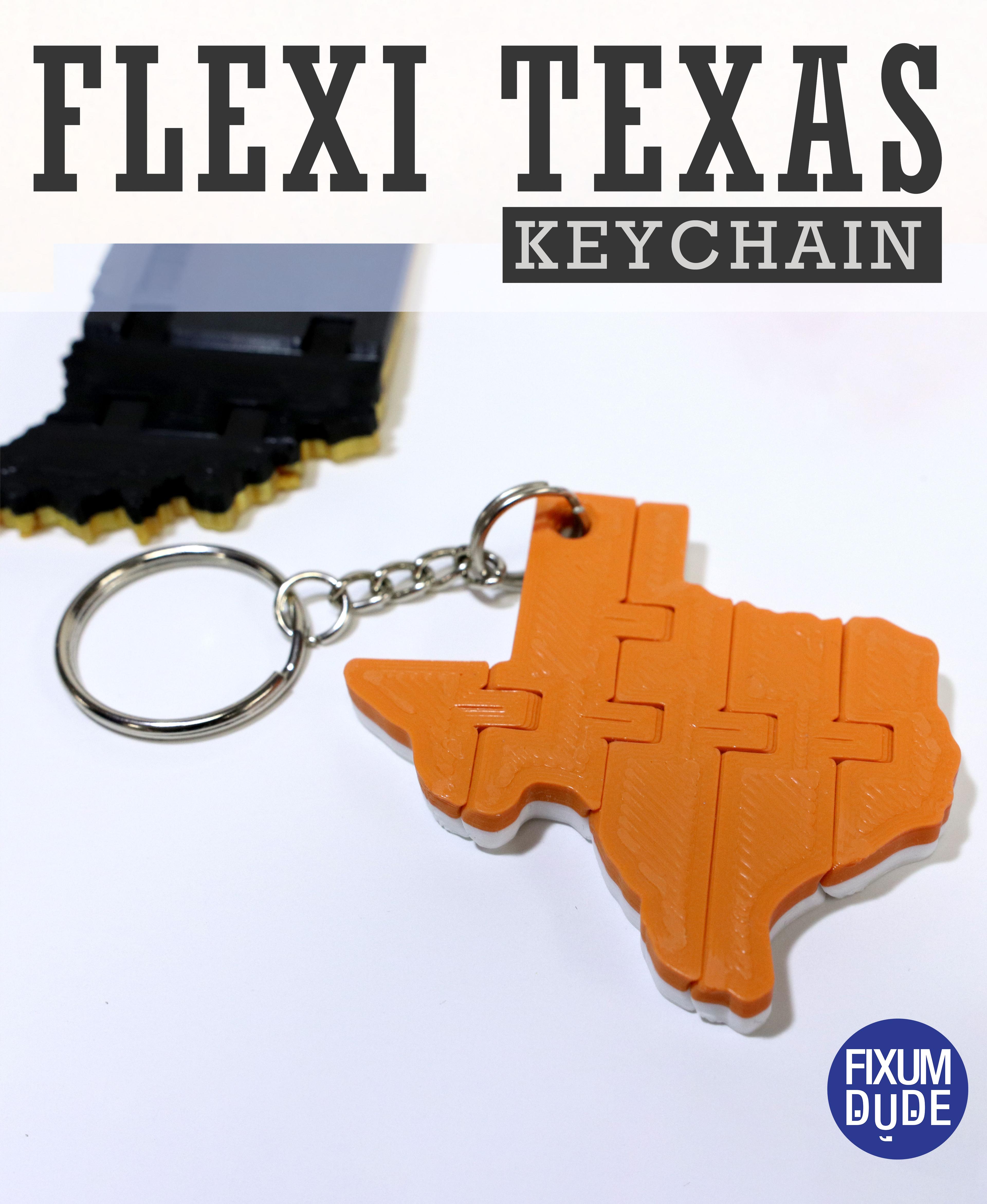 Flexi Texas Fidget Keychain 3d model