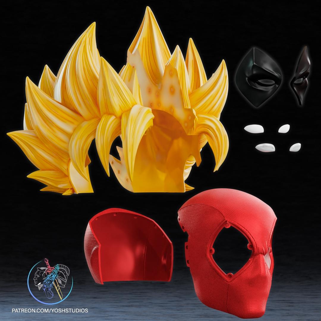 Super Deadpool Mask 3D Printer File STL 3d model