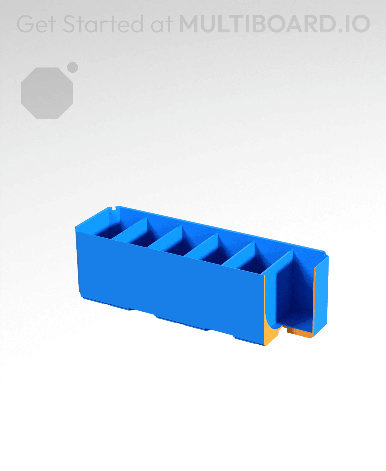 3x1x1 - Curved - Double Divided Bin - Multibin Insert 3d model