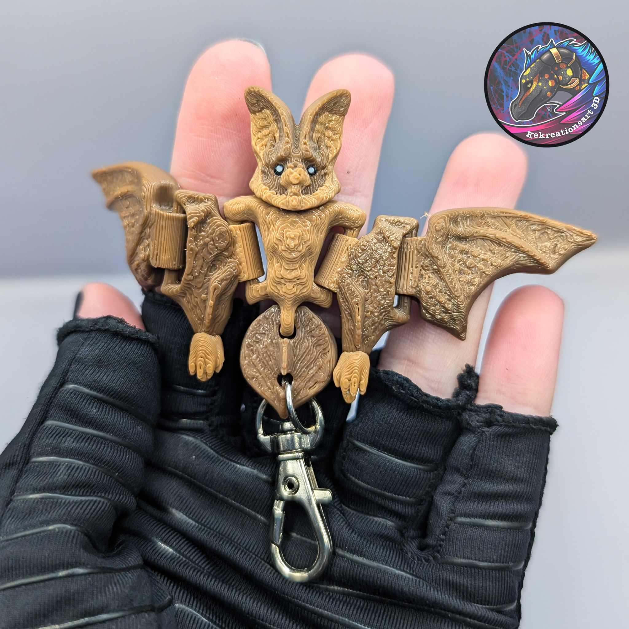 Baby Flexi Bat Keychain 3d model